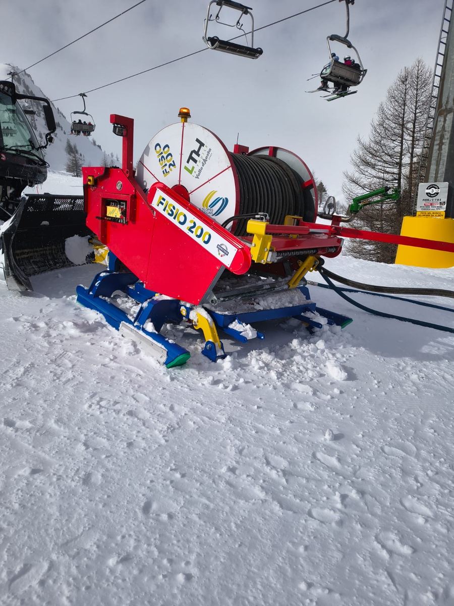 Dispositivo FISIO 200 per la barratura delle piste da sci sulla neve a La Thuile